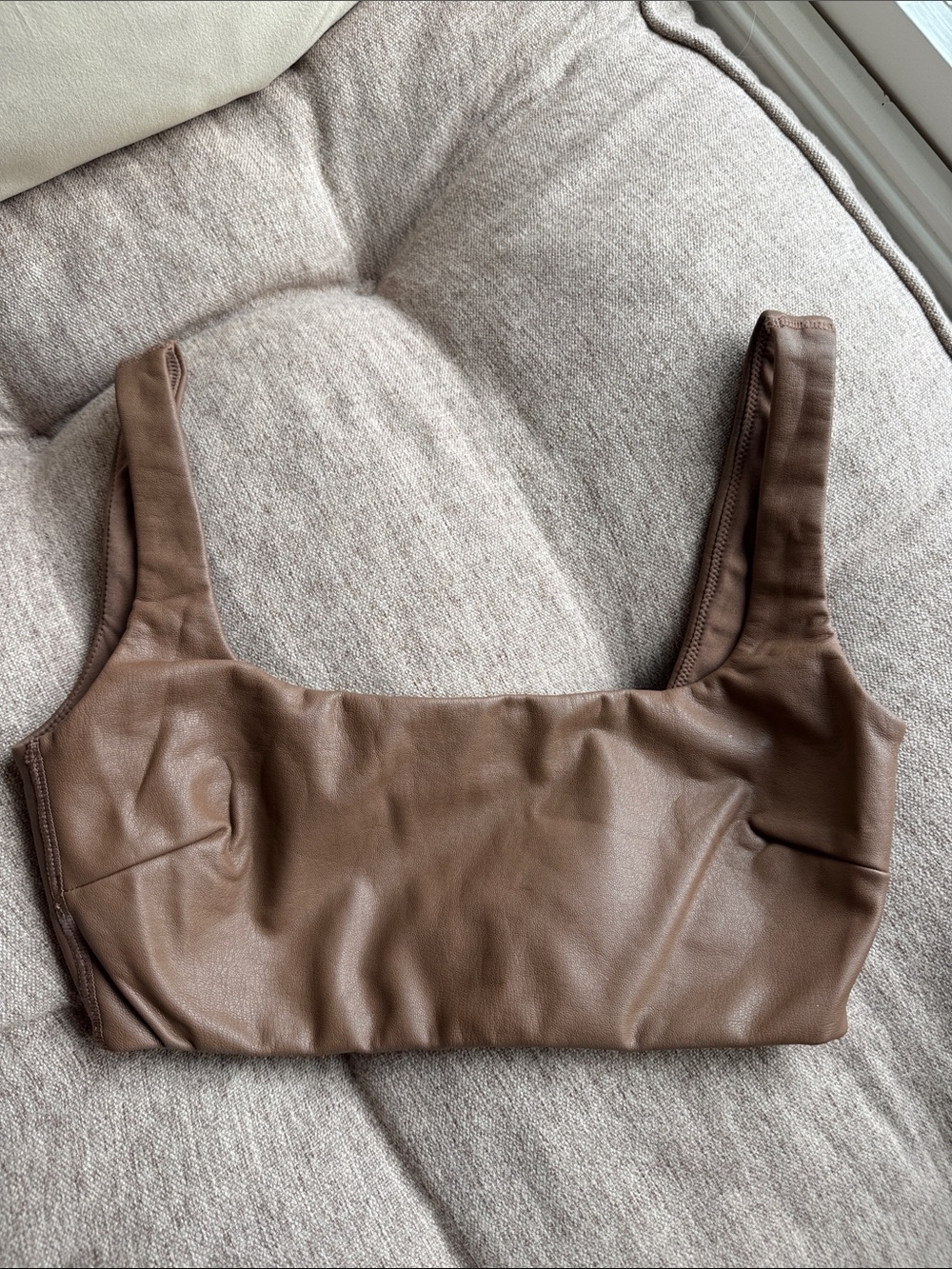 NWOT SKIMS LEATHER BRALETTE SIZE S